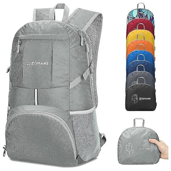 Other - Lightweight Packable Backpack 35L - Light Foldable Backpacks Sliver Grey